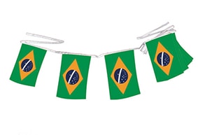 Wimpelkette Brasilien, 5 m Länge