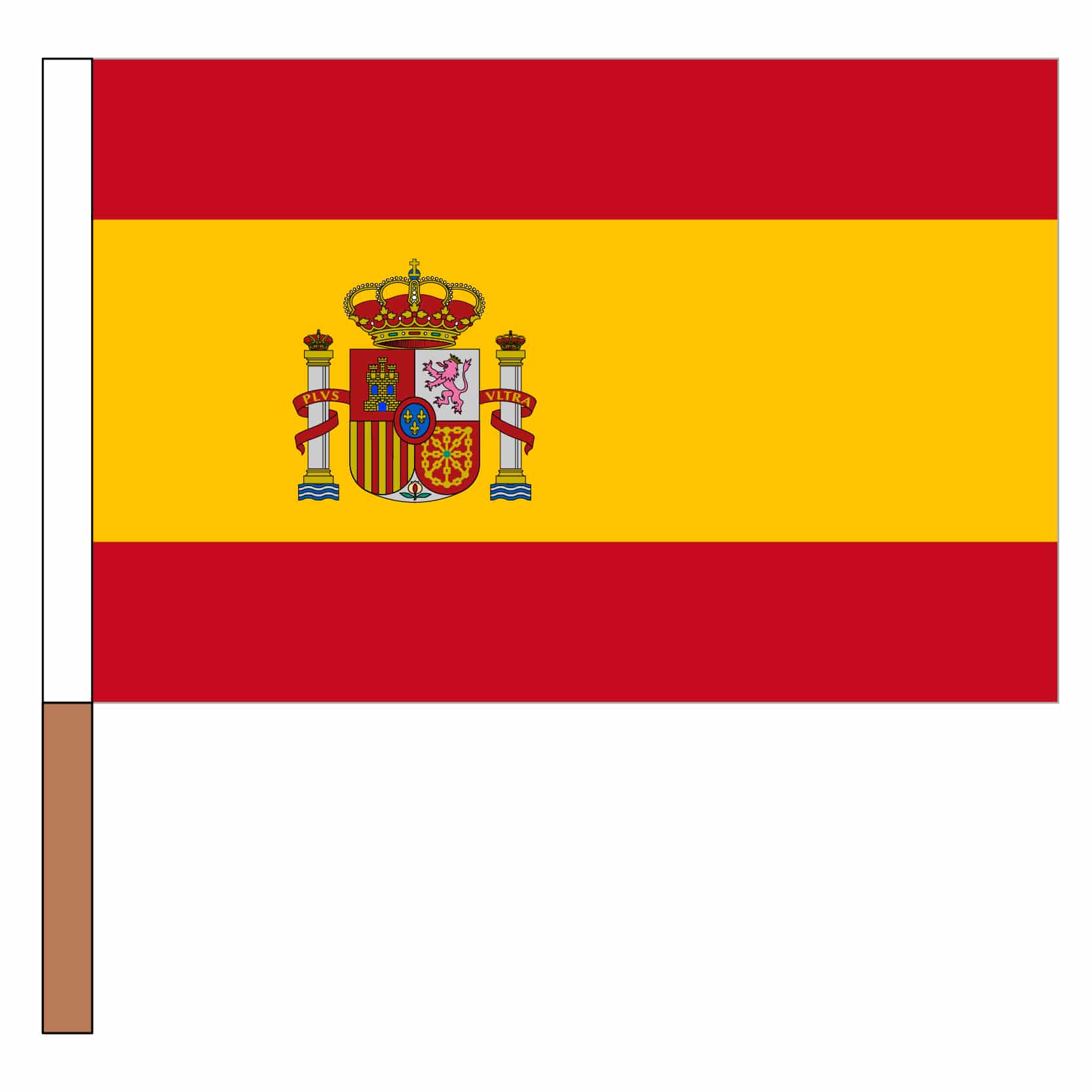 Stockfahne Spanien, 30x45 cm