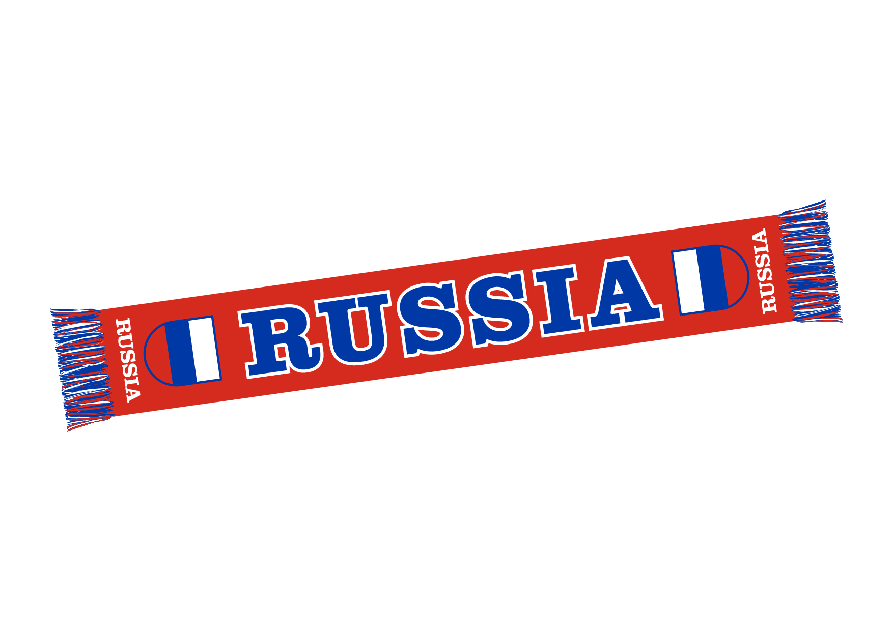 Schal Russland rot