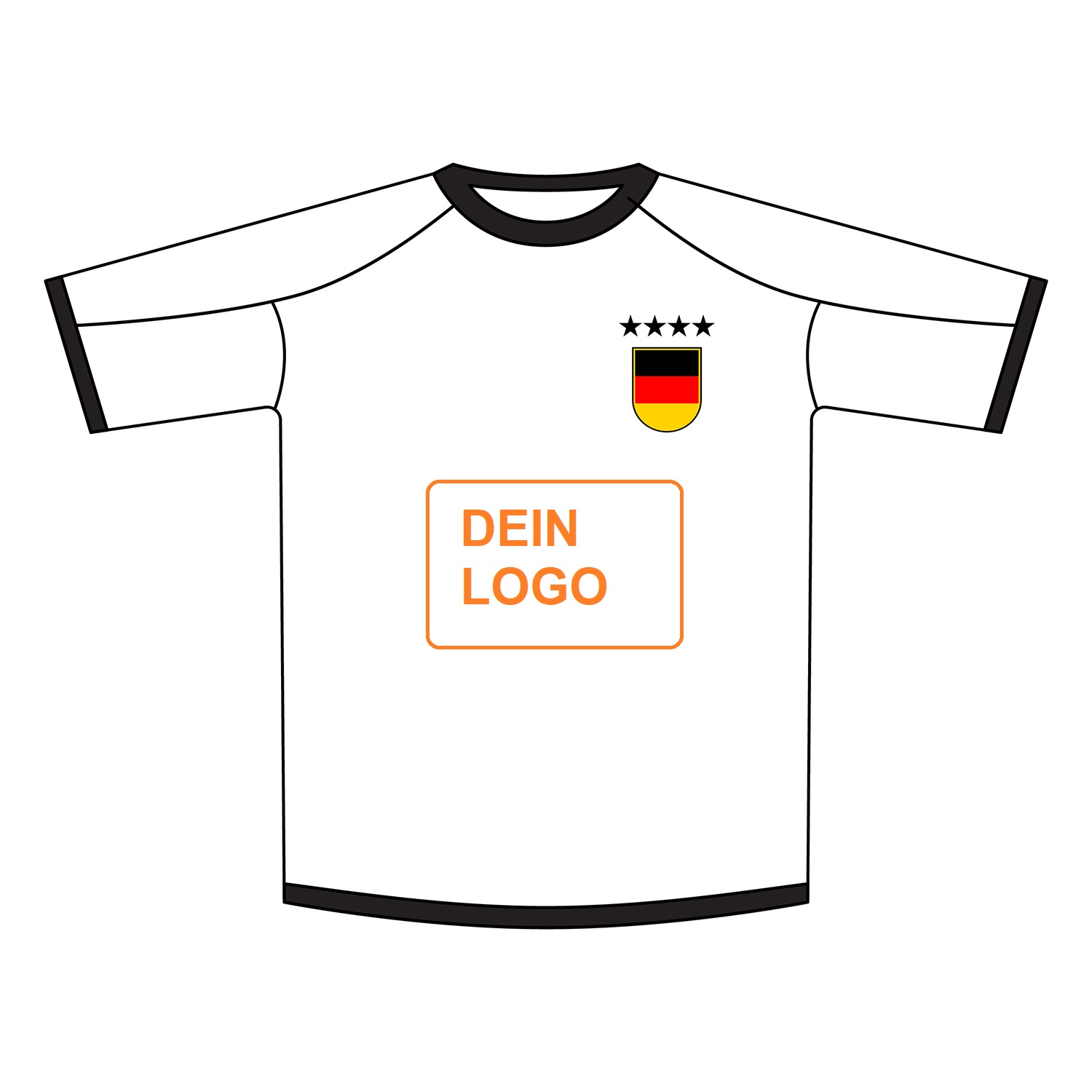 Trikot Deutschland weiß Promo, konfigurierbar