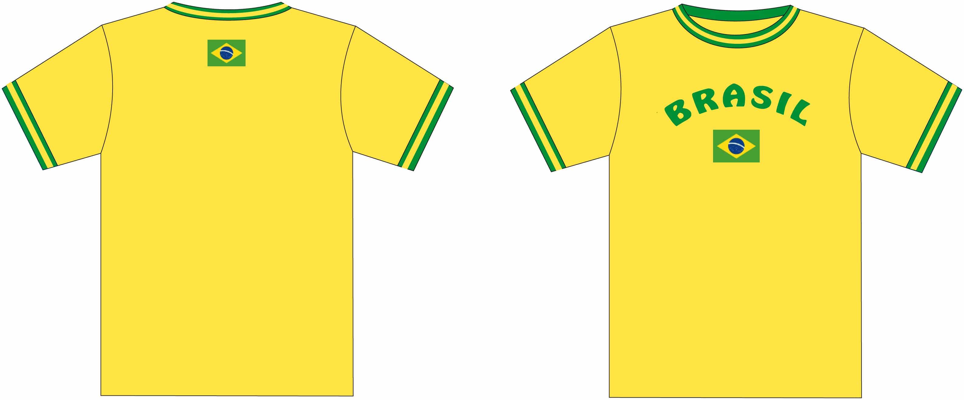 T-Shirt Brasilien Retro gelb