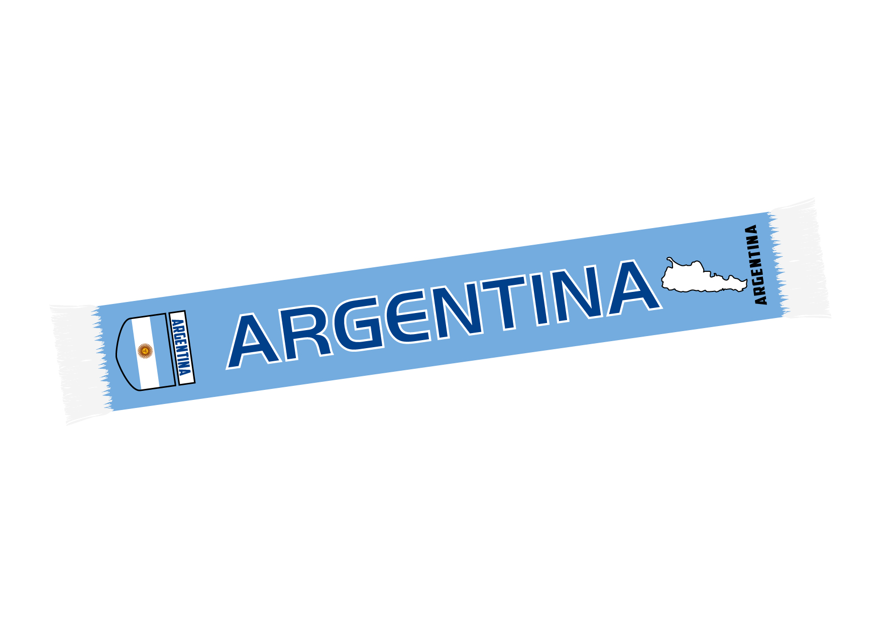 Schal Argentinien Länderumriss