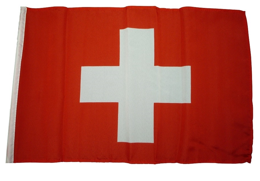 Seidenfahne Schweiz, 90x150 cm