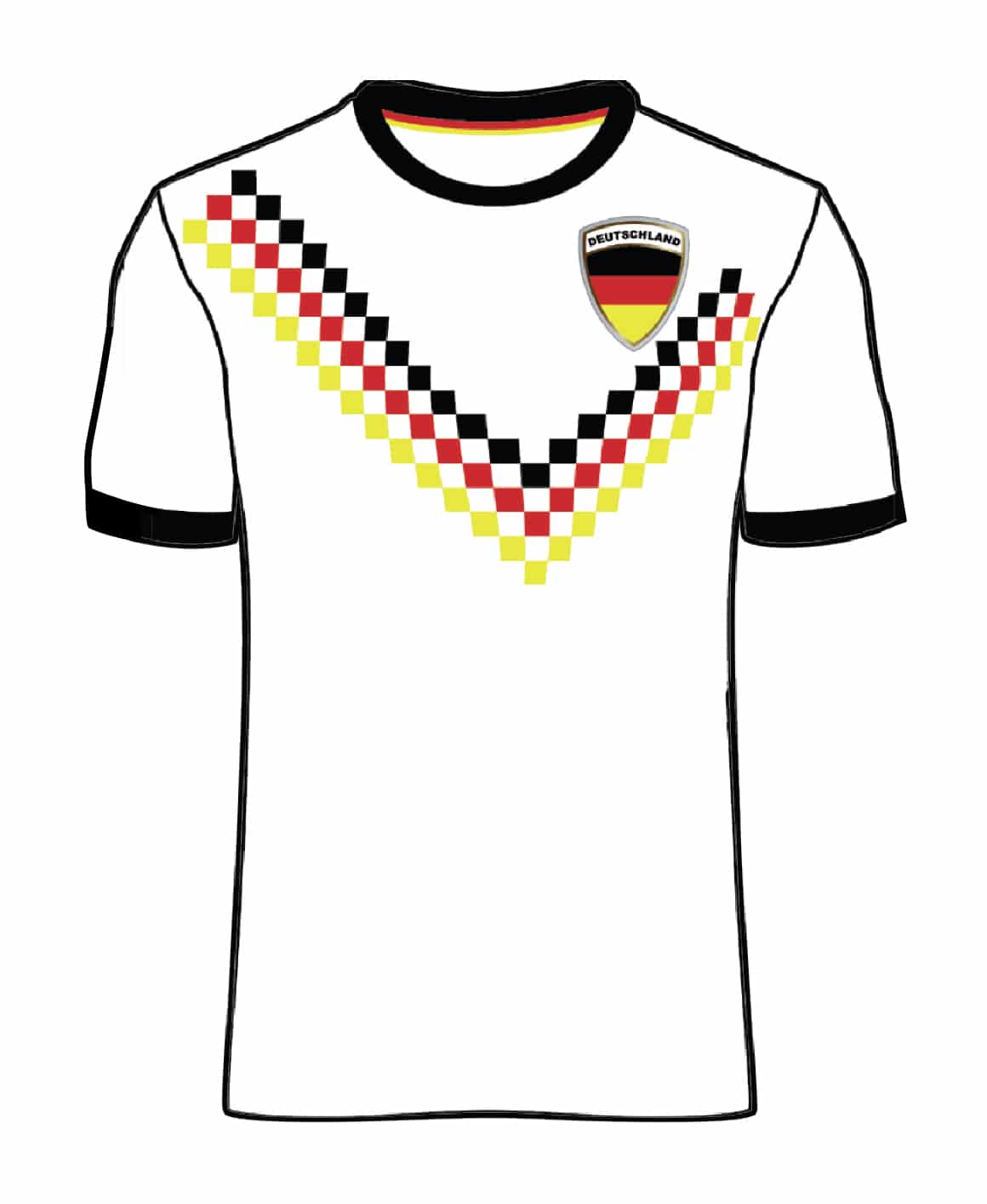 T-Shirt&#x20;Deutschland&#x20;wei&#x00DF;&#x20;Karo