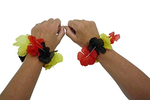 Hula Armband 2-er Set Deutschland schwarz-rot-gelb