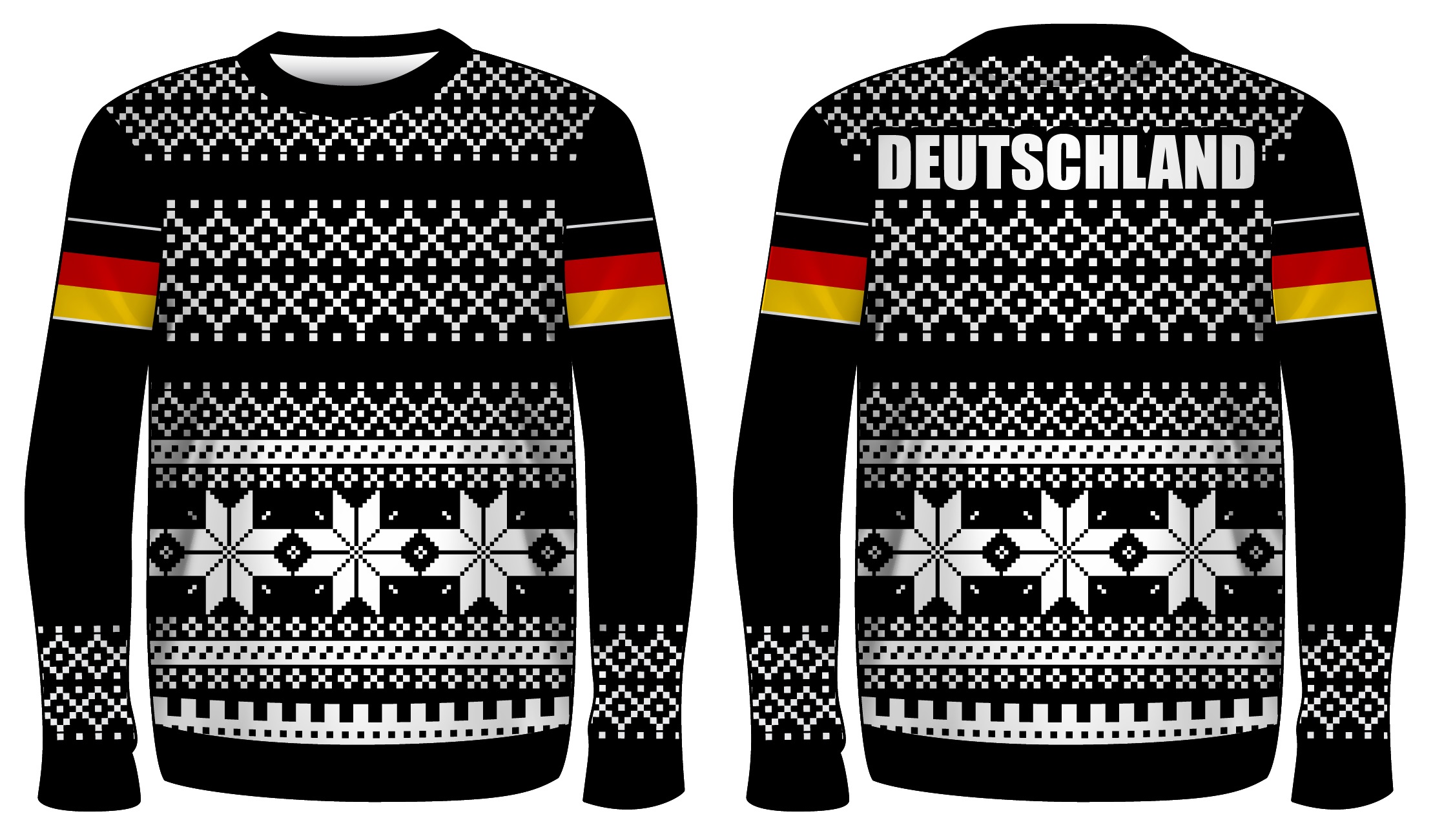 Ugly Sweater Deutschland Schneeflocke