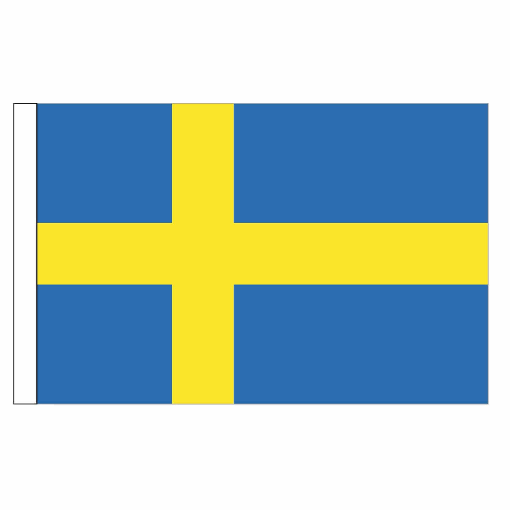 Seidenfahne Schweden, 90x150 cm
