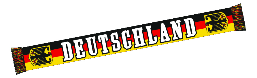 Schal bedruckt Baumwoll-Touch 140x17 cm Deutschland srg Nr. 6