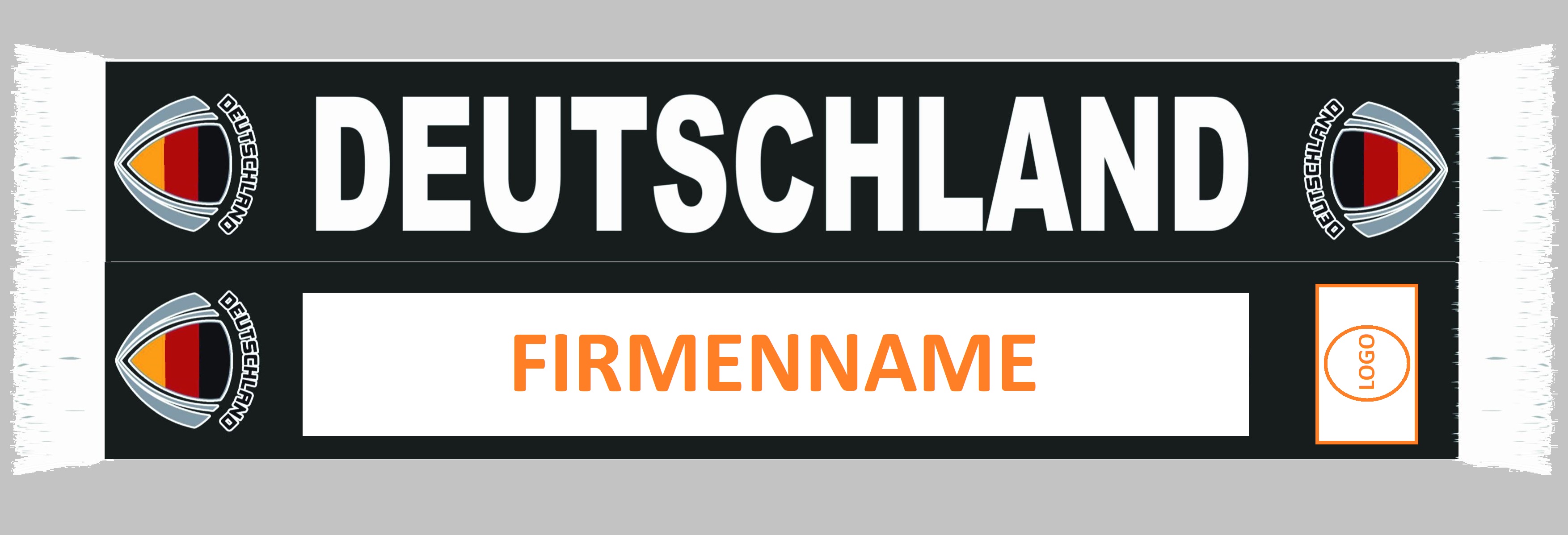 Schal Deutschland Promo gestrickt schwarz