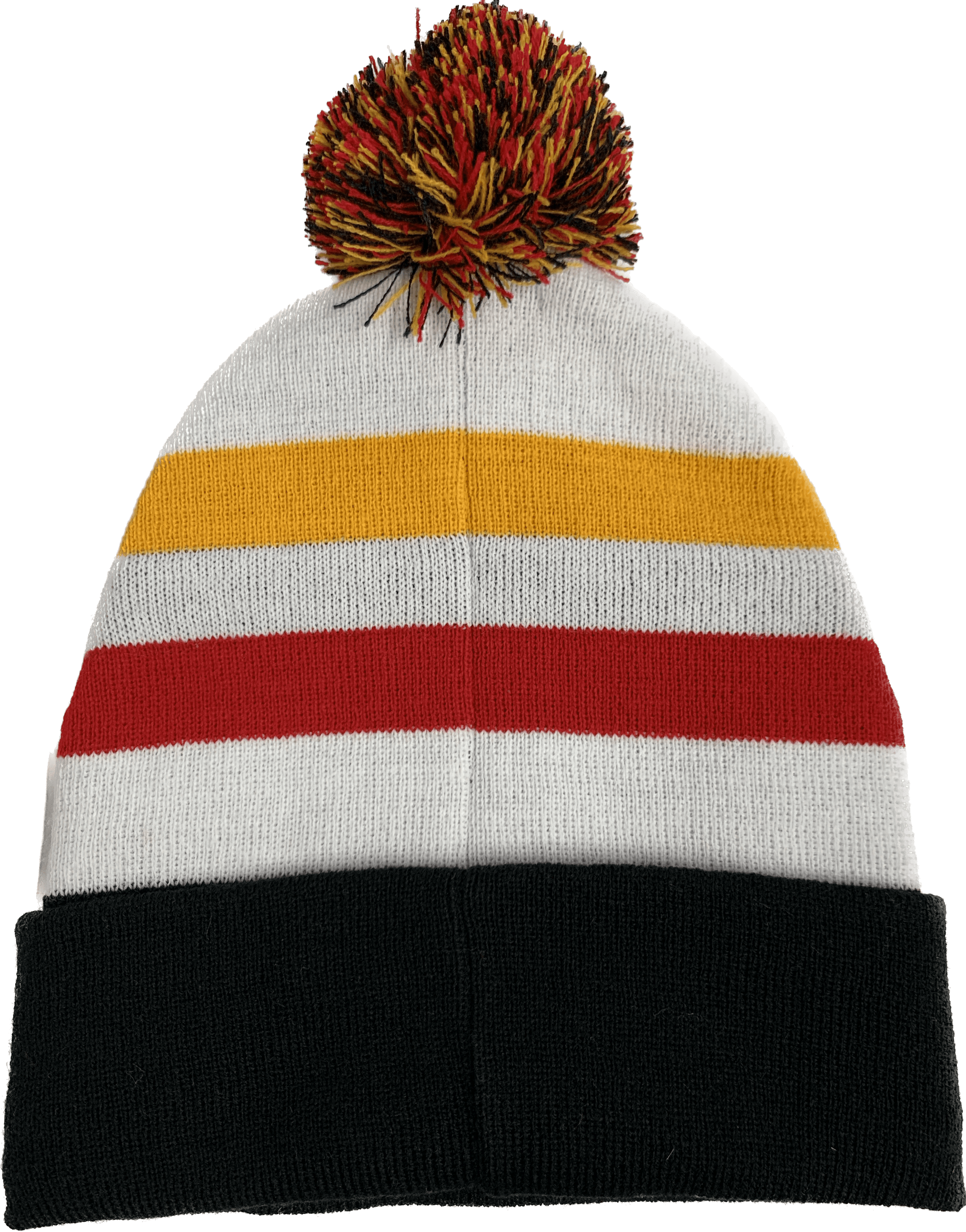 Pudelmütze Deutschland, weiß, Bommel bunt