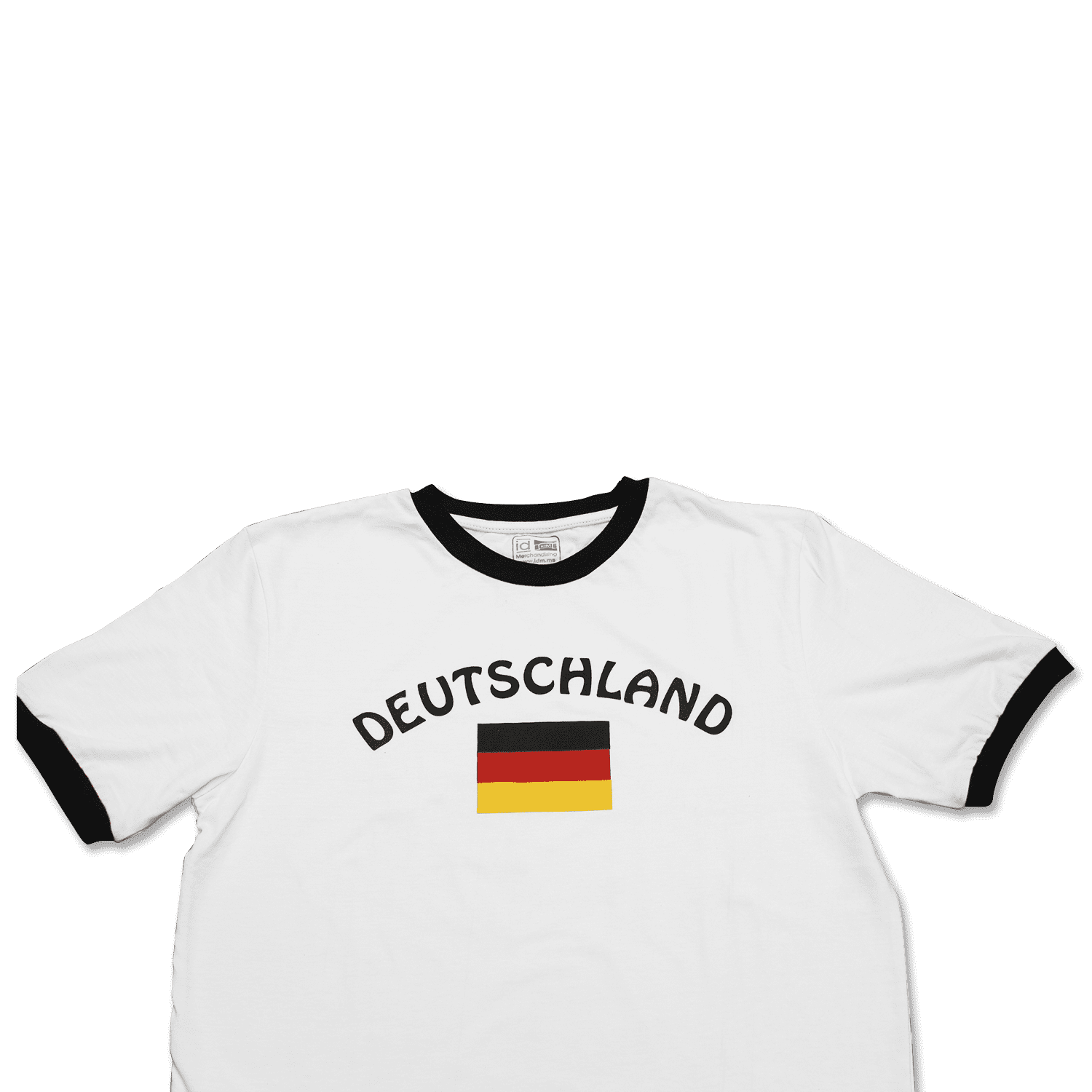 T-Shirt&#x20;Deutschland&#x20;wei&#x00DF;&#x20;mit&#x20;Flagge