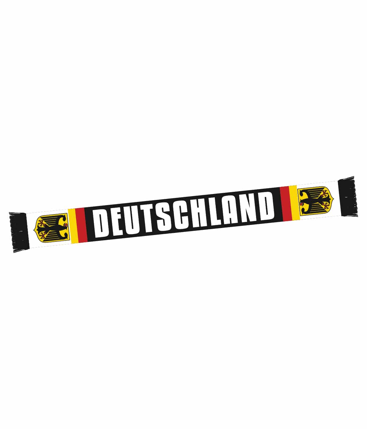 Polyschal&#x20;Deutschland&#x20;schwarz-wei&#x00DF;&#x20;bedruckt