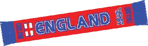 Schal England, rot