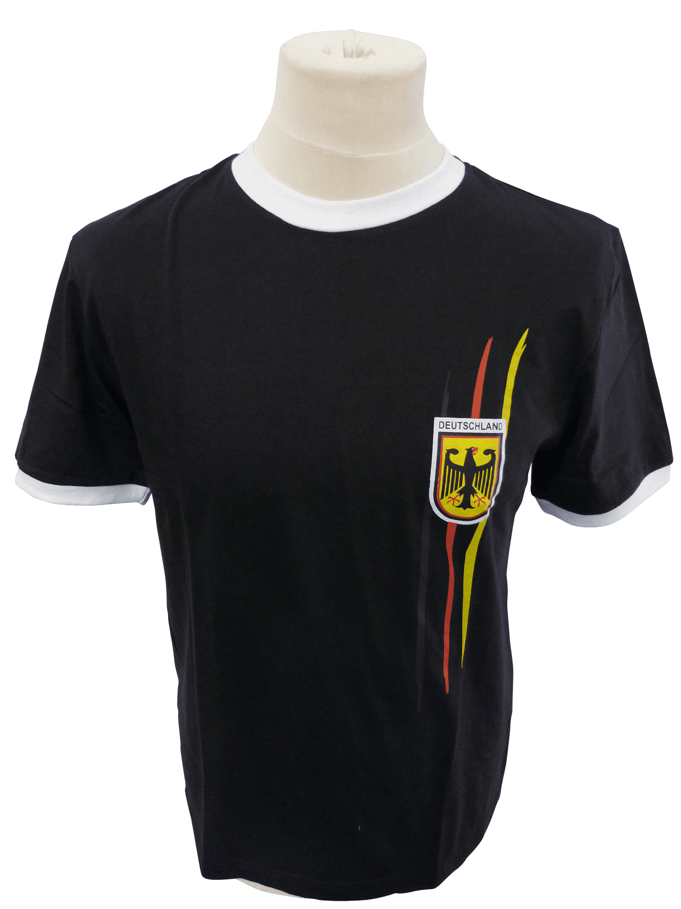 T-Shirt&#x20;Deutschland&#x20;schwarz&#x20;Stripes