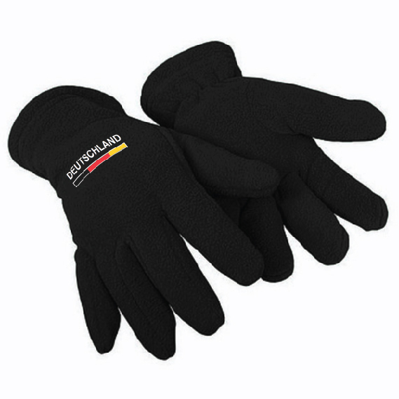 Fleece Handschuh Deutschland uni bestickt