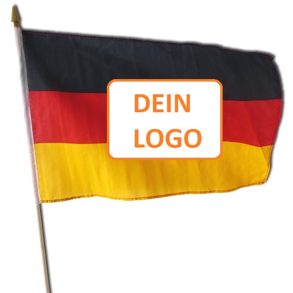 Stockfahne Deutschland Promo 30x45 cm