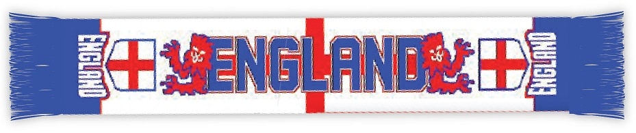 Schal England, weiß