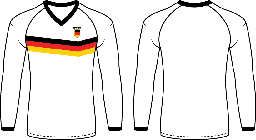 Trikot&#x20;Deutschland&#x20;Langarm&#x20;Polyester