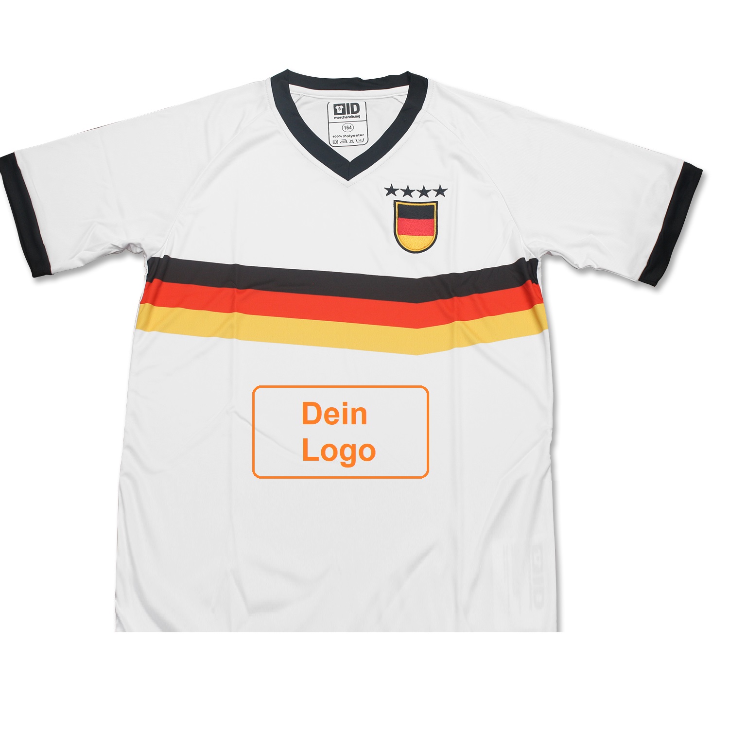 Trikot Deutschland weiß Brustring Promo, konfigurierbar