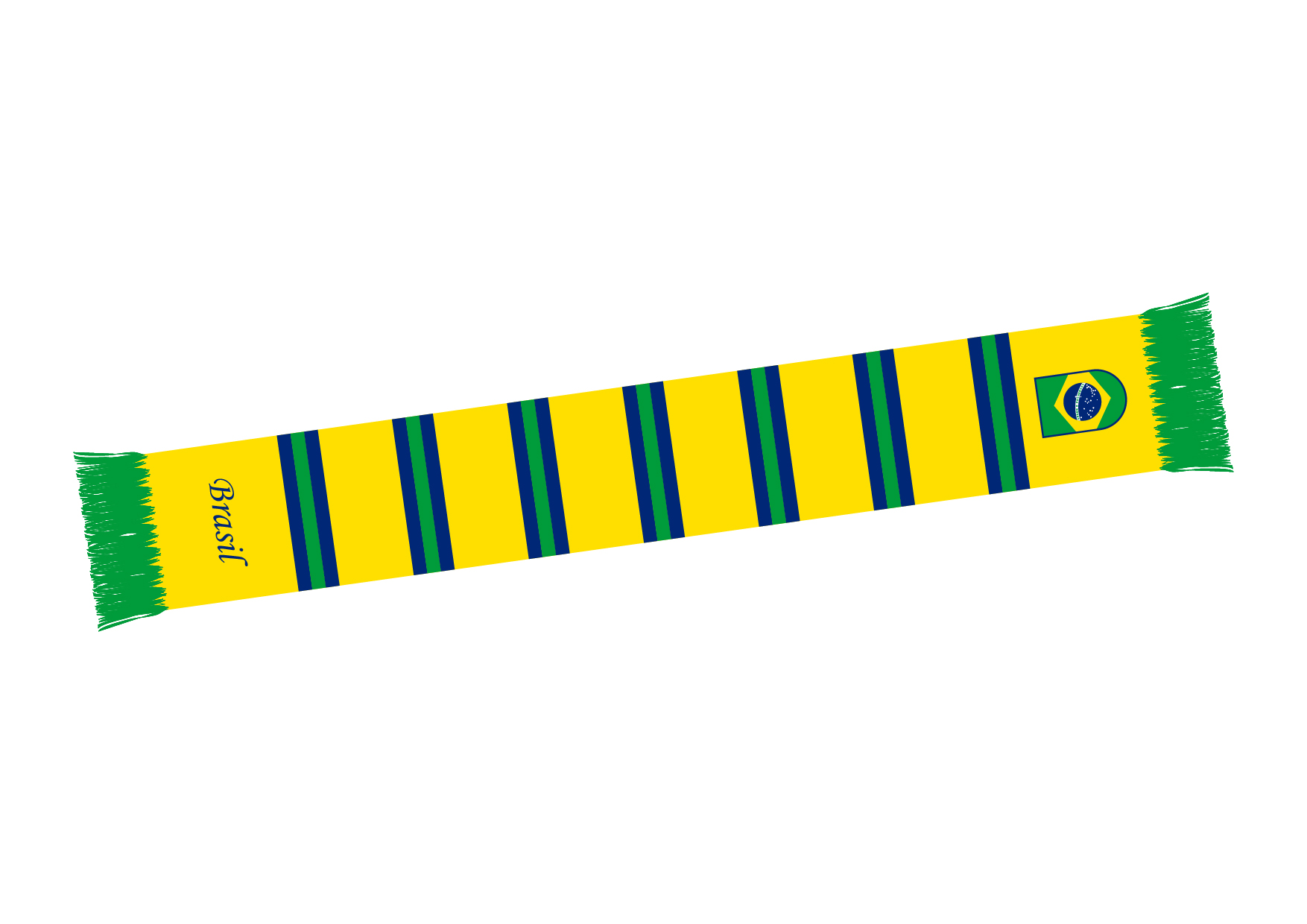 Schal Brasilien bestickt