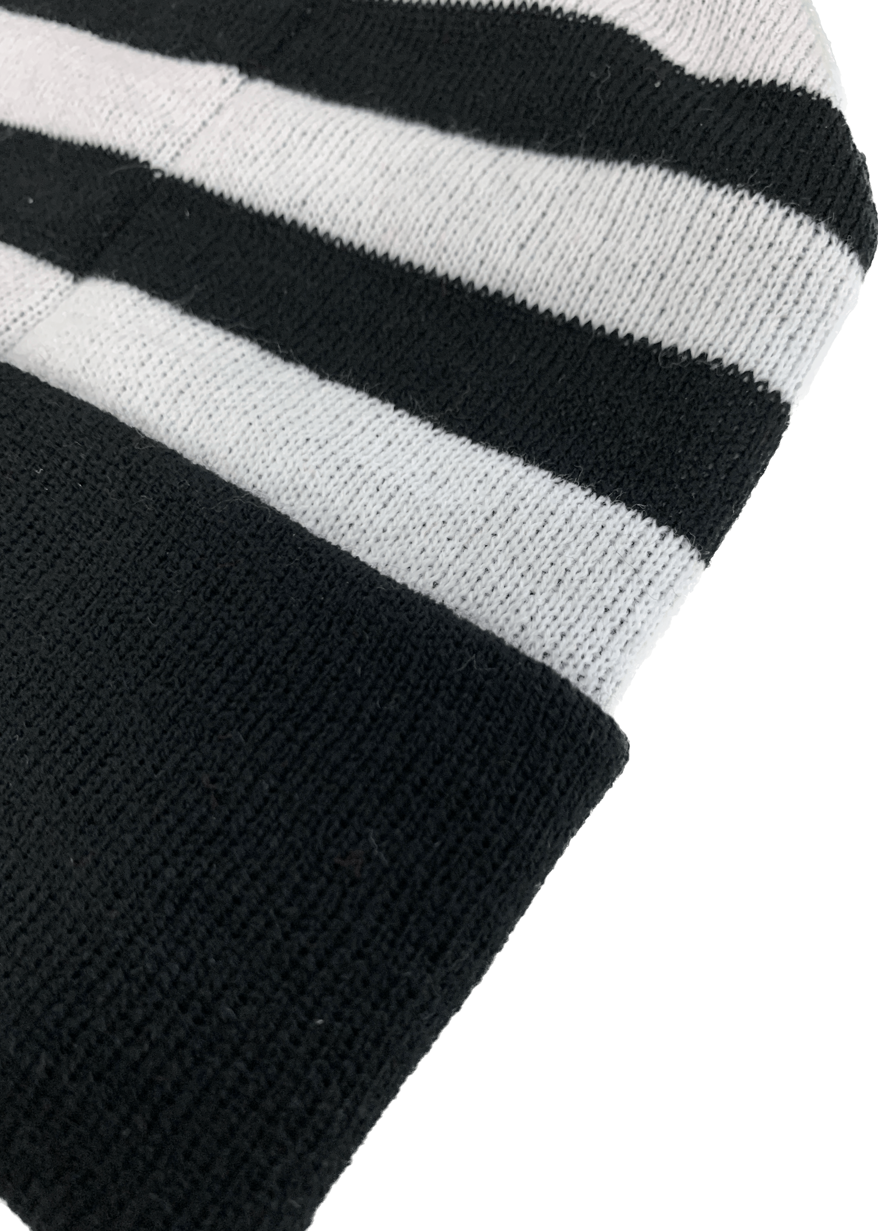 Pudelmütze Deutschland, weiß-schwarz, Bommel schwarz