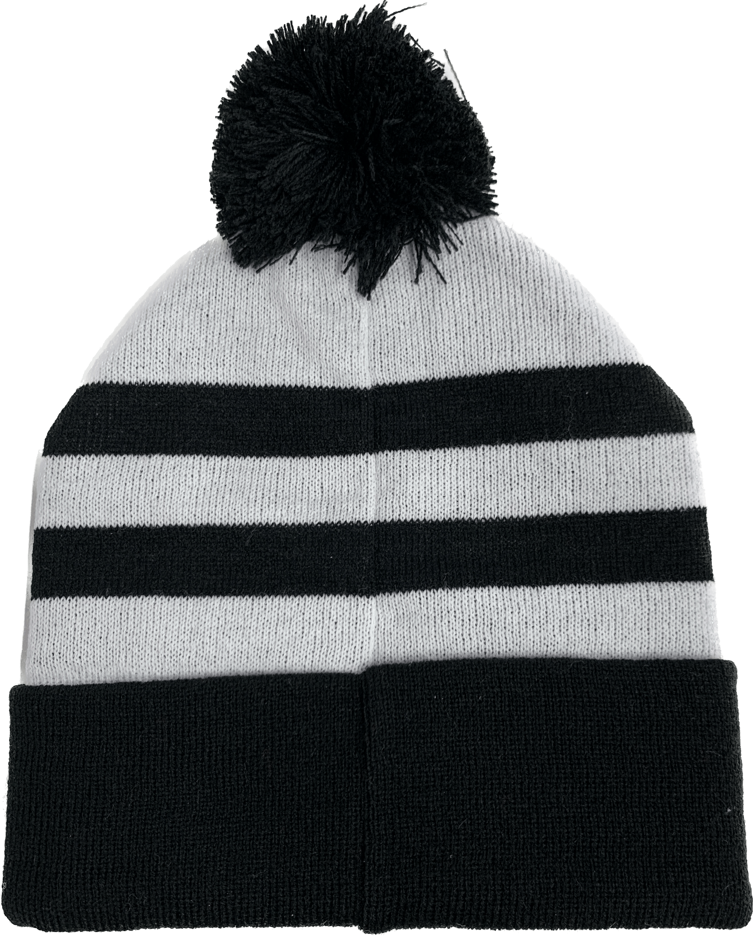 Pudelmütze Deutschland, weiß-schwarz, Bommel schwarz