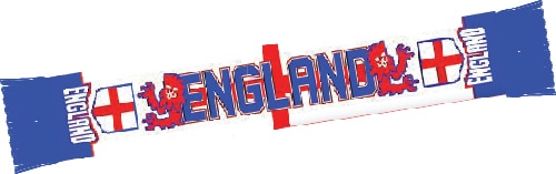 Schal England, weiß