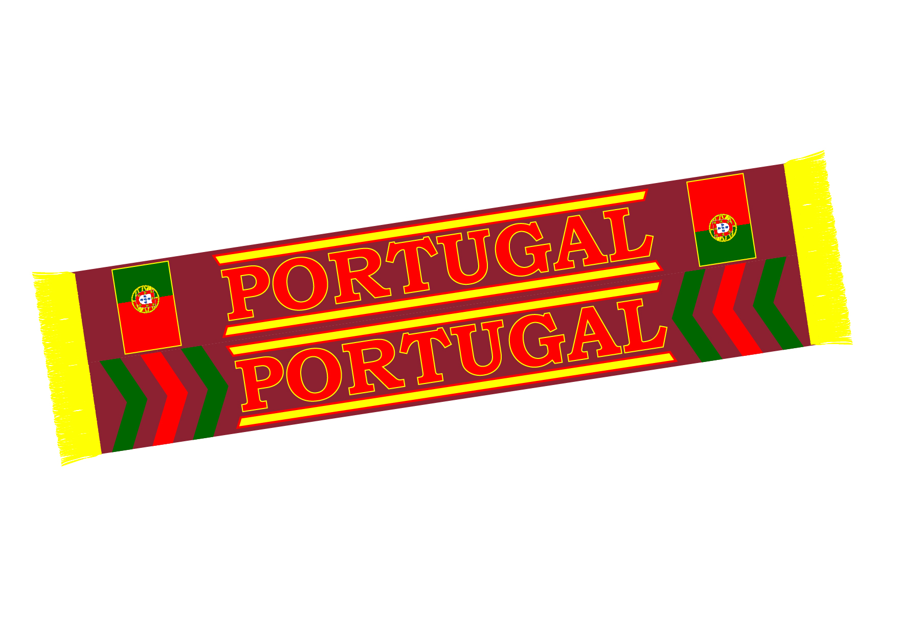 Schal bedruckt Baumwoll-Touch 140x17 cm Portugal