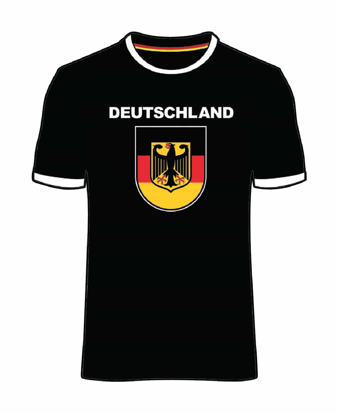 T-Shirt&#x20;Deutschland&#x20;schwarz&#x20;Wappen