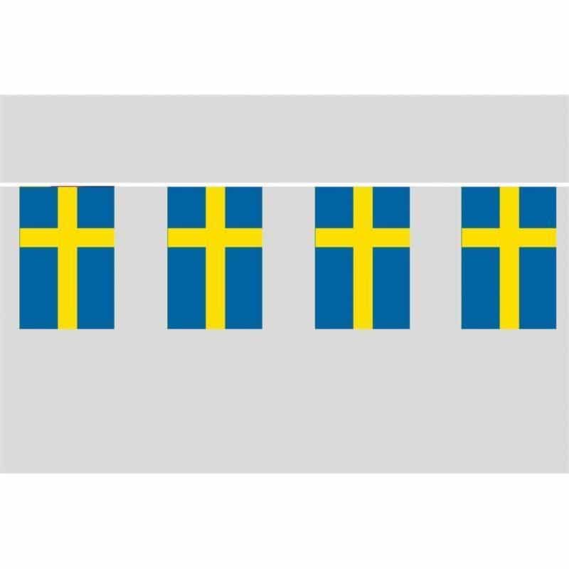 Wimpelkette Schweden, 5 m Länge