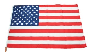 Stockfahne USA, 30x45 cm