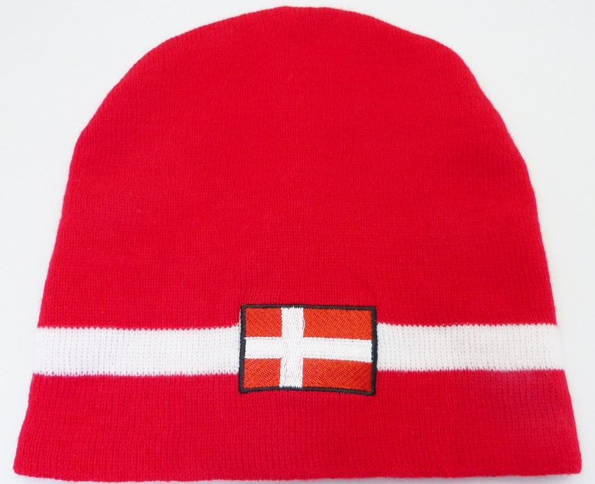 Beanie Dänemark, rot